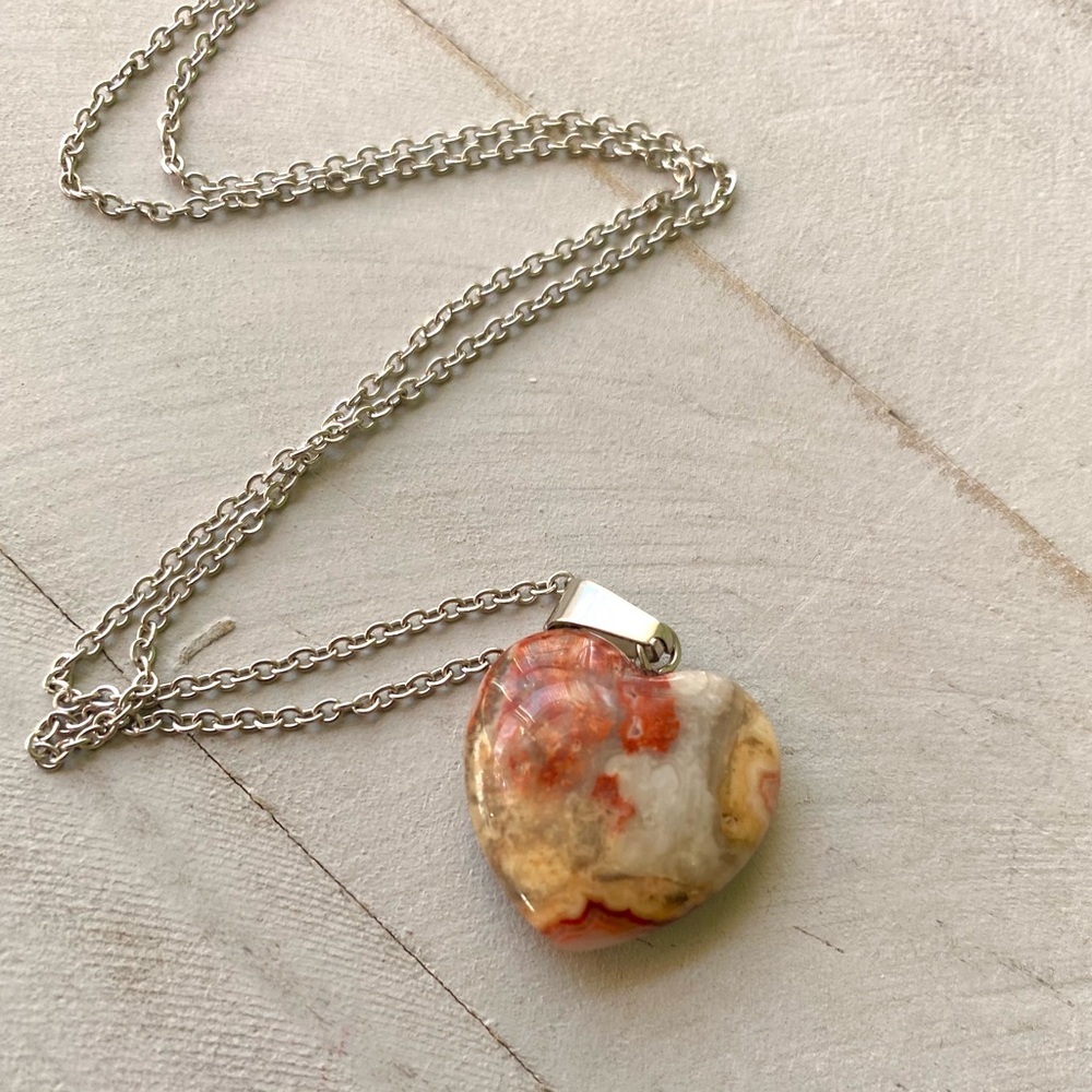 Crazy lace agate necklace